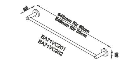 Portasciugamani: Bodenschatz Badetuchstange 80cm – Nuovo e nell'imballaggio originale da Zug venduto da Bauteile-Zug 2