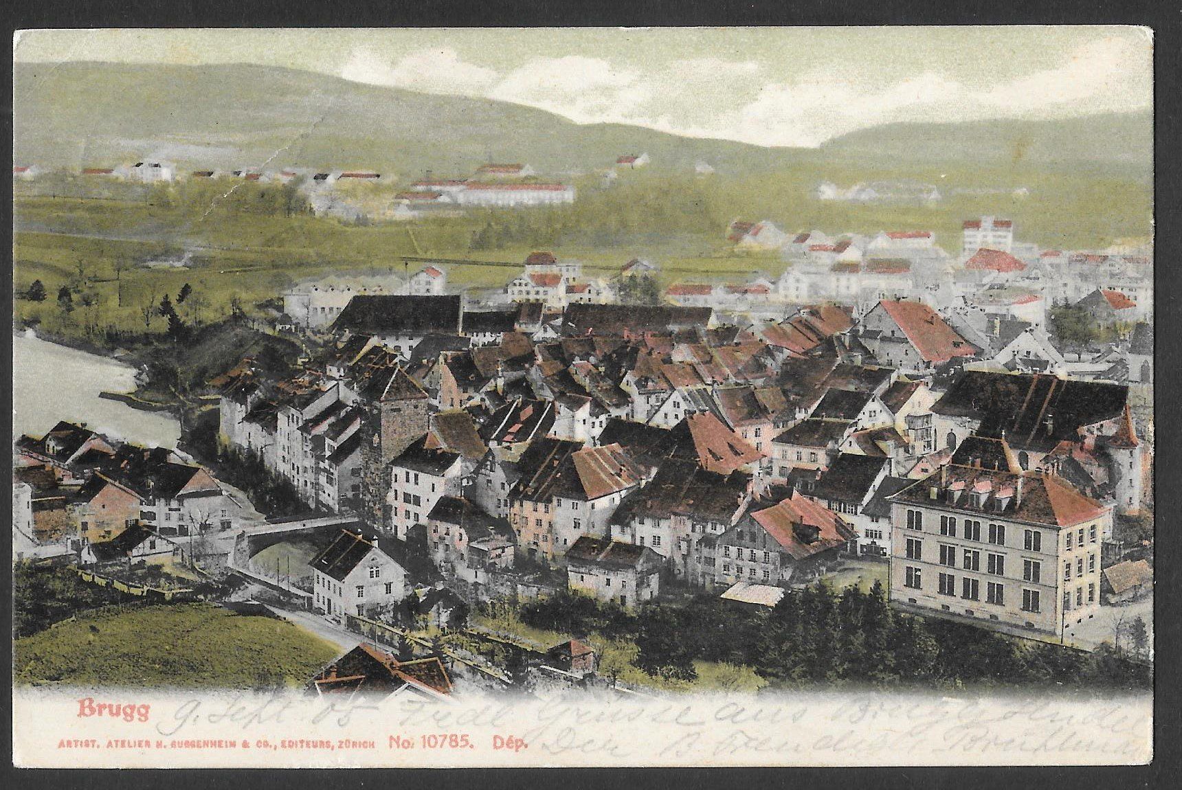 Cartoline postali: Brugg Teilansicht – Usato da Olten venduto da clotaldi