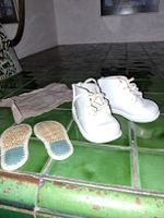Vintage Kinderschuhe, Lederschuhe, weiss, Grösse 21