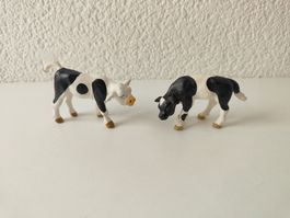 Schleich Schwarzbunt Kühe Familie Kuh Fleckvieh Rarität 1992