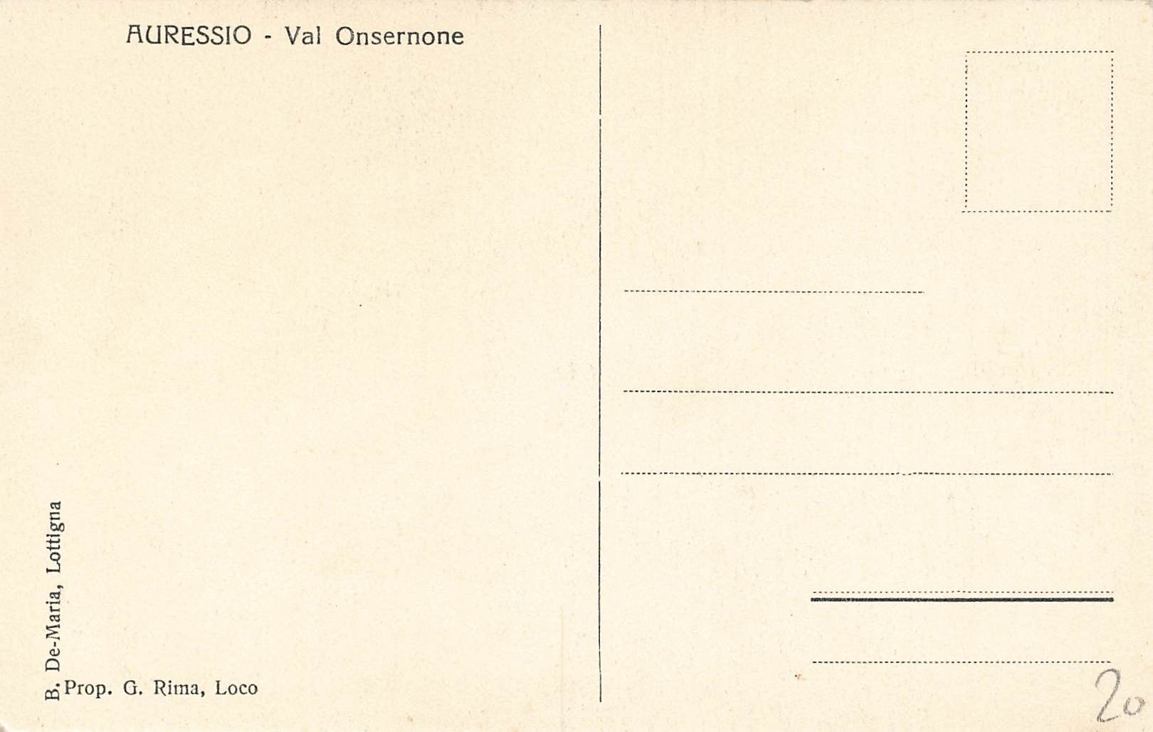 Cartoline postali: Auressio Val Onsernone TI – Usato da Biasca venduto da Blenio71 1
