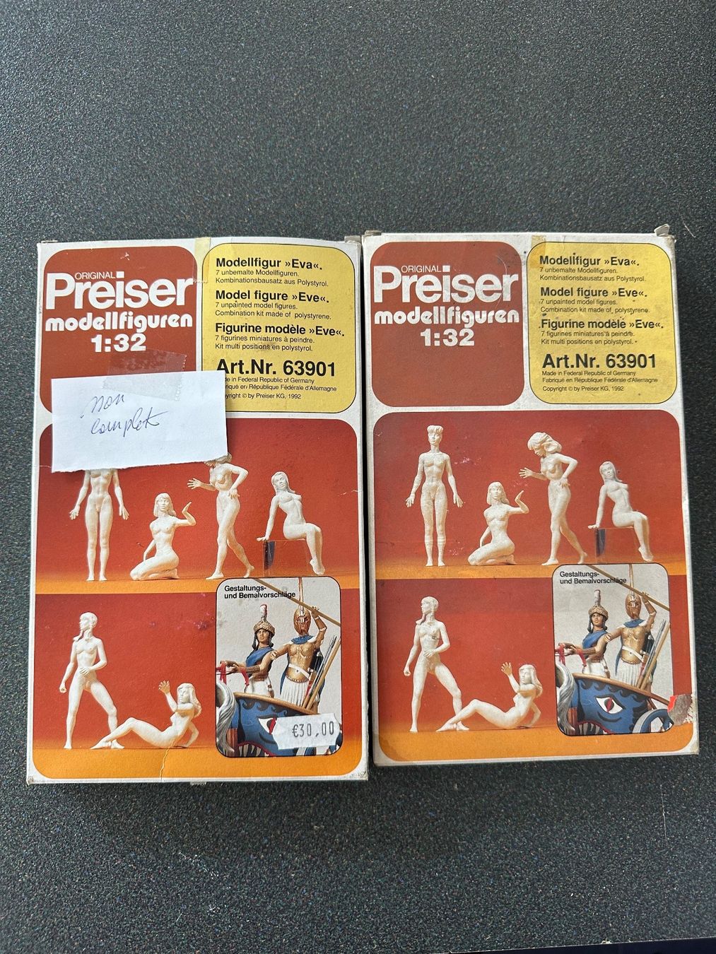 Preiser Statuette: Preiser 1:32 Modellfigur EVA – Usato da Chiasso venduto da Carrara-Modellismo