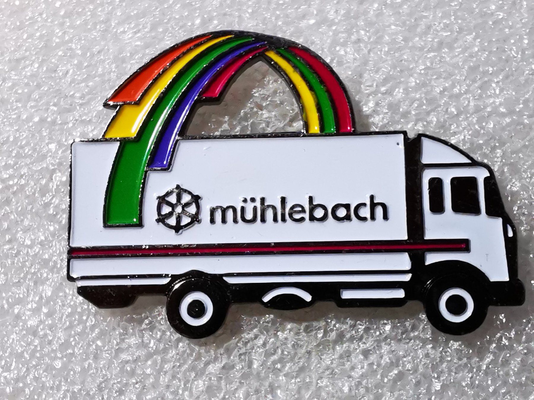 Placchette & Badge: Ansteckpin 33: Mühlebach LKW – Usato da Oppligen venduto da Pin-Fall-Shop
