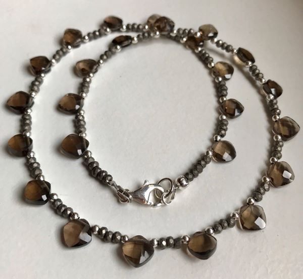 Catenine: Pyrit, Rauchquarz Collier Unikat – Nuovo (secondo la descrizione) da Basel venduto da Chili007 6