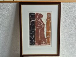 Der verlorene Sohn :: Holzdruck auf Papier von A. Felger