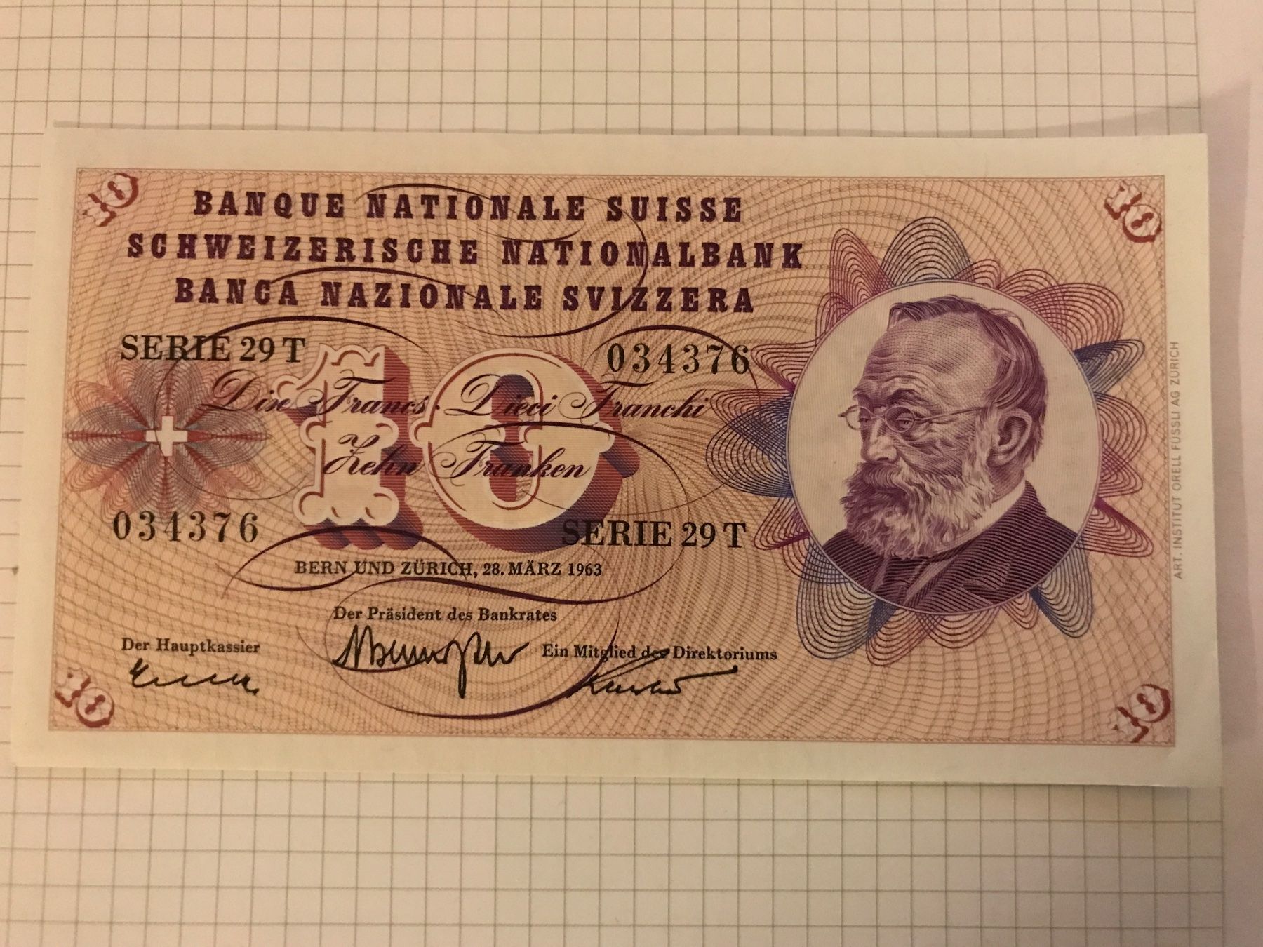 Banconote: 2 schöne 10 Franken Banknoten – Usato da St. Gallen venduto da Setin 2