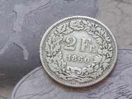 2 Fr. 1860 B - belle pièce
