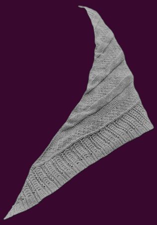 Schultertuch "Powder Wrap" handgestrickt  Wolle/Viscose  NEU