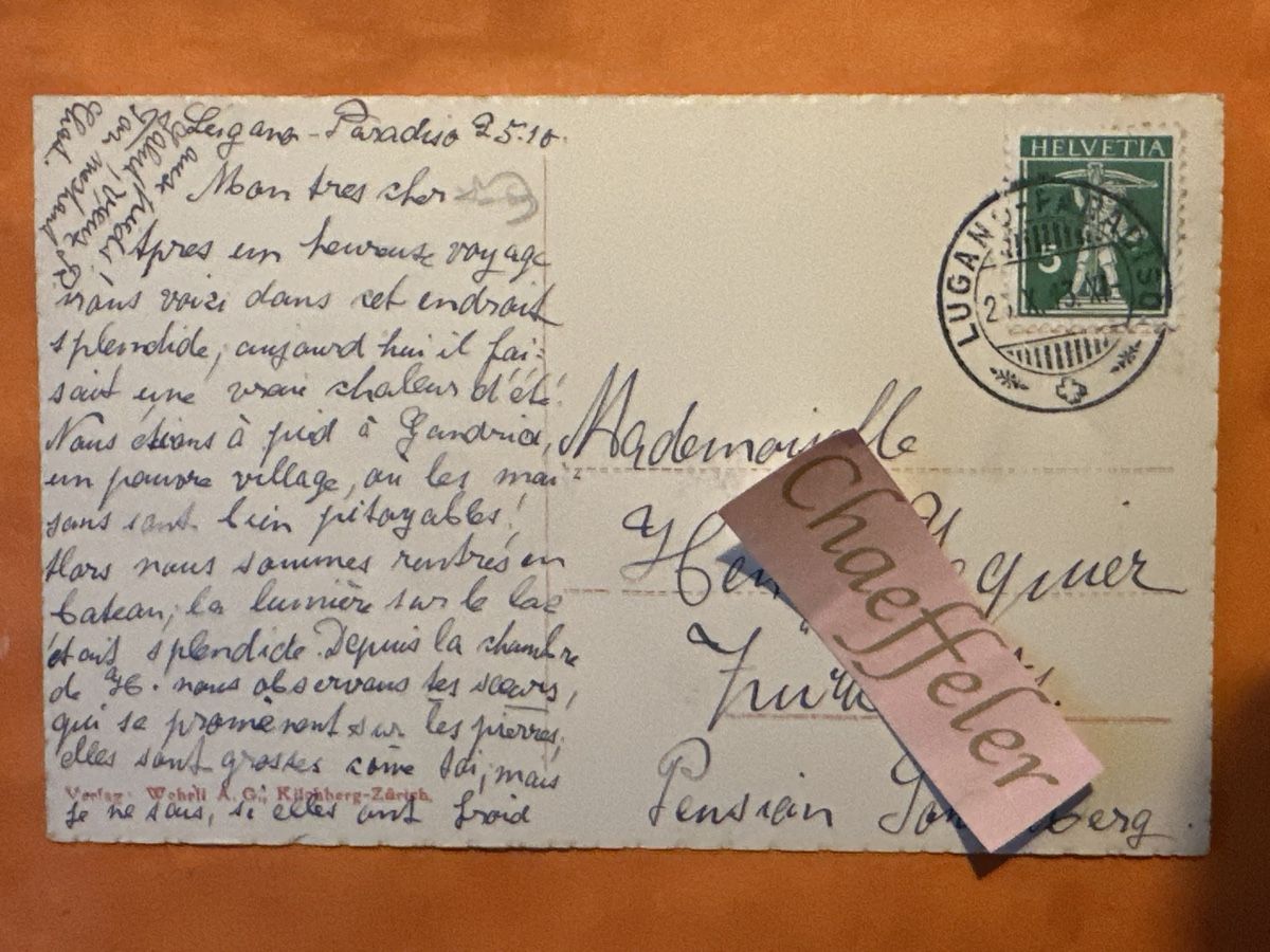 Cartes postales: 1913 Lugano. La Desilation – D'occasion à Zürich par Chaeffeler 2