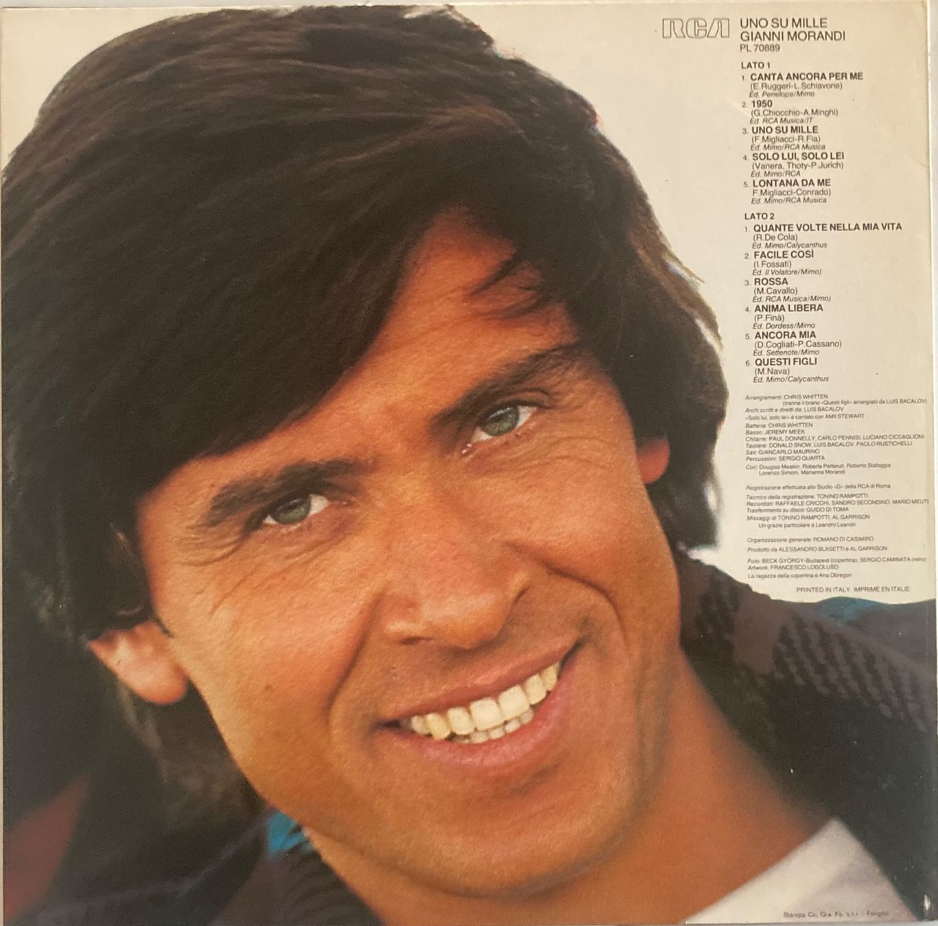 Schallplatten: GIANNI MORANDI - UNO SU MILLE – Gebraucht aus Poliez-Pittet von Newtown-Records 1