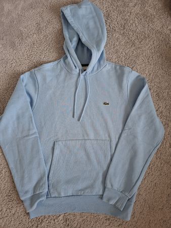 Sweat à capuche Lacoste bleu clair taille S très bon état 