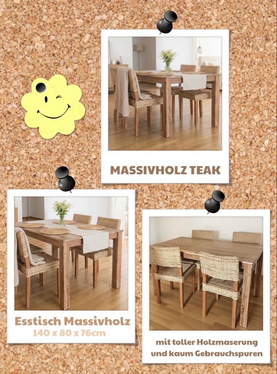 Tische: Esstisch Massivholz Teak – Gebraucht aus Murten von Anne.M 1