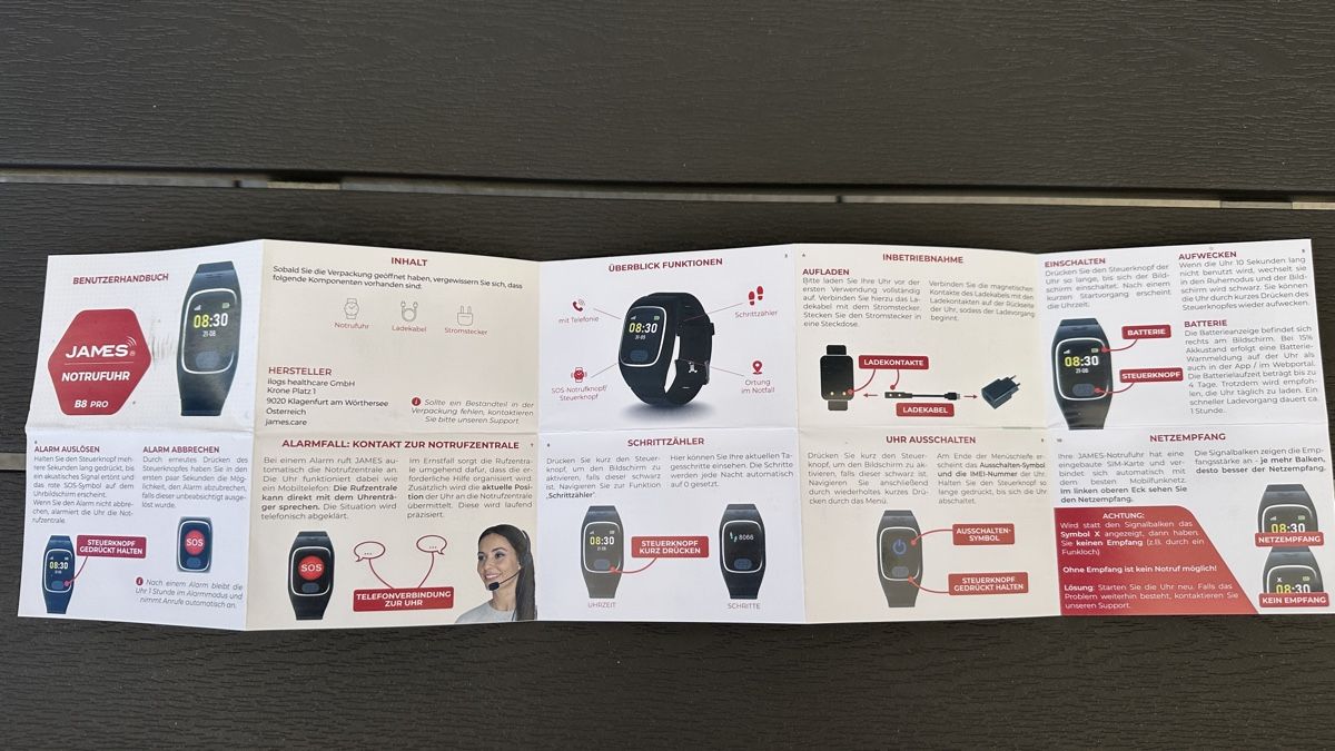 Smartwatch: Notrufuhr James B8 Pro schwarz – Usato da Uster venduto da Rtvburkhardt 7