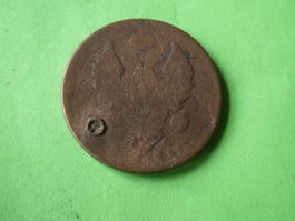mir unbekannte uralte  Kupfer-Münze 29 mm