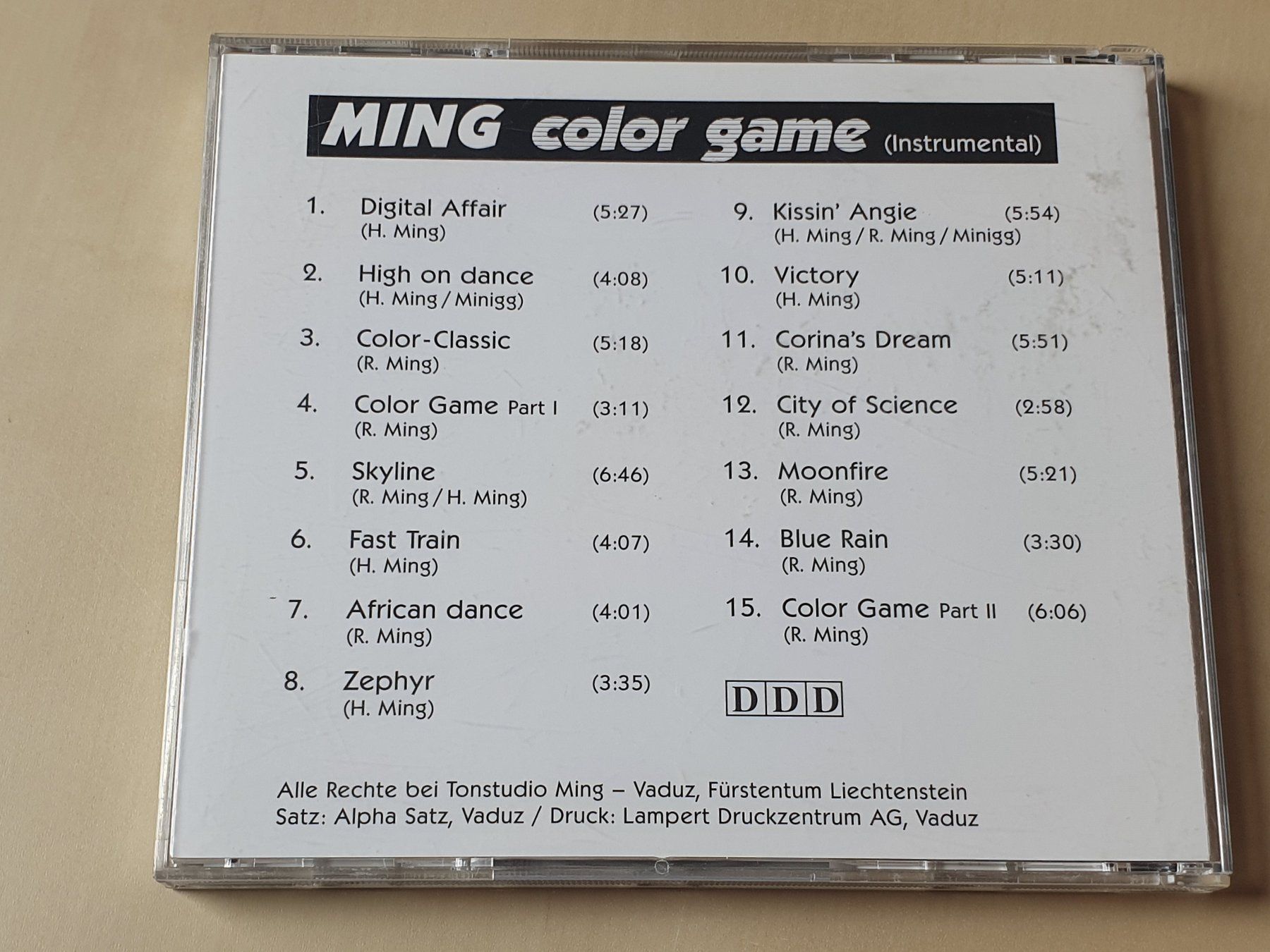 CDs: Ming Color Game – D'occasion à Stansstad par collectorsshop 1