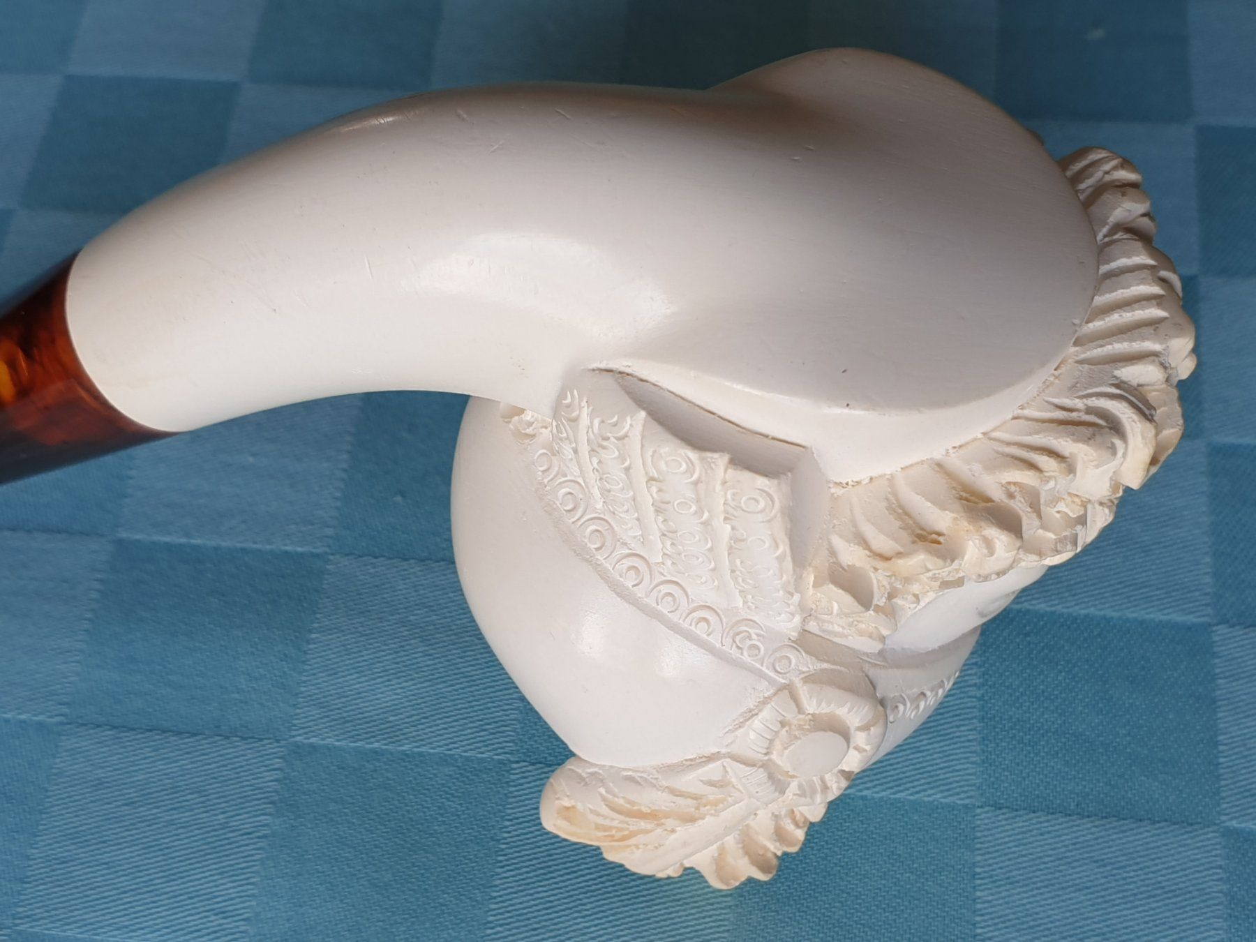 Tabakpfeifen & Zubehör: Meerschaumpfeife handgeschnitzt Krieger Helm Pfeife alt – Gebraucht aus Mörschwil von spirspi 9
