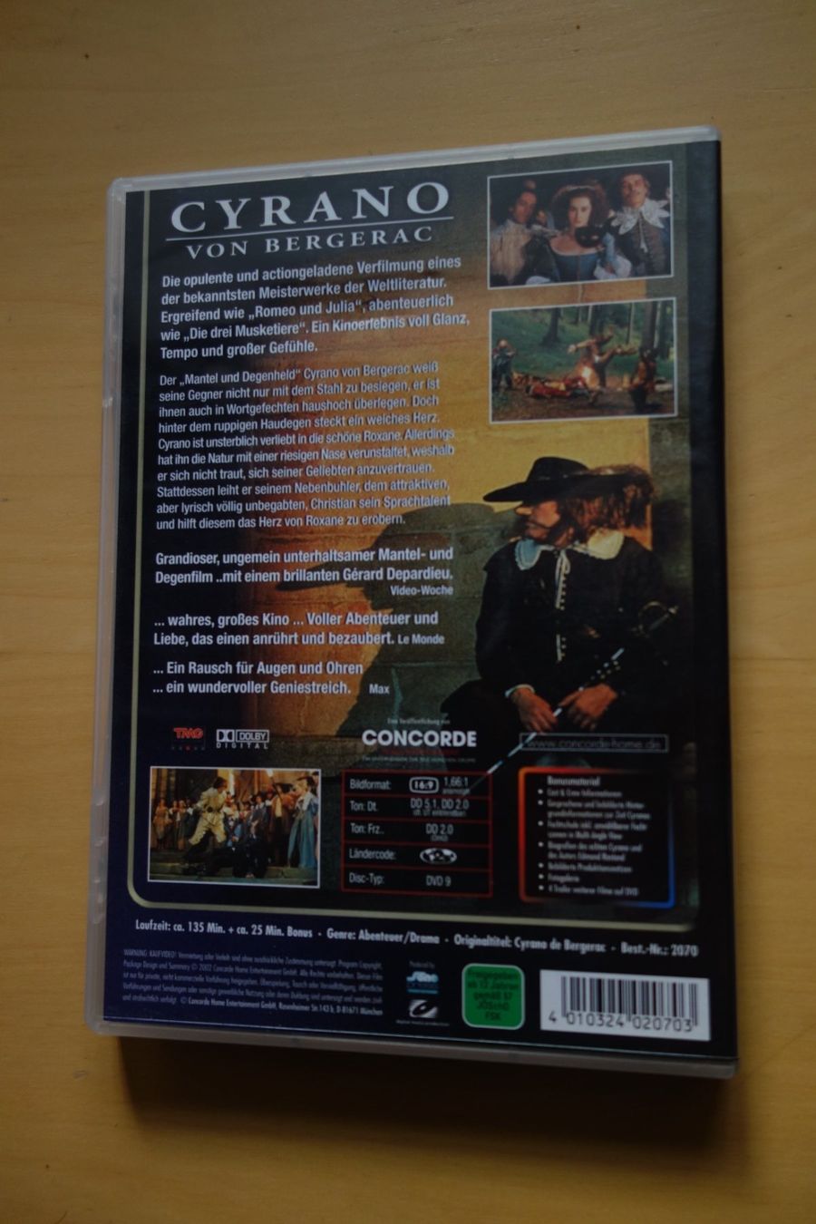 Tutti i DVDs: Cyrano de Bergerac – Usato da Romainmôtier venduto da Oaxaca9 1