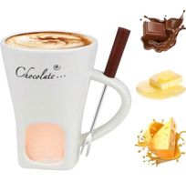 Schoggi-Becher-Fondue-Set mit Gabel
