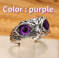 Ring Eule, Owl violette Augen, purple Eyes