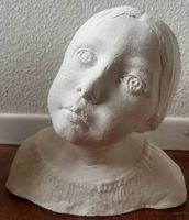 Ida Schaer-Krause: Mädchenkopf aus Gips, 25 cm