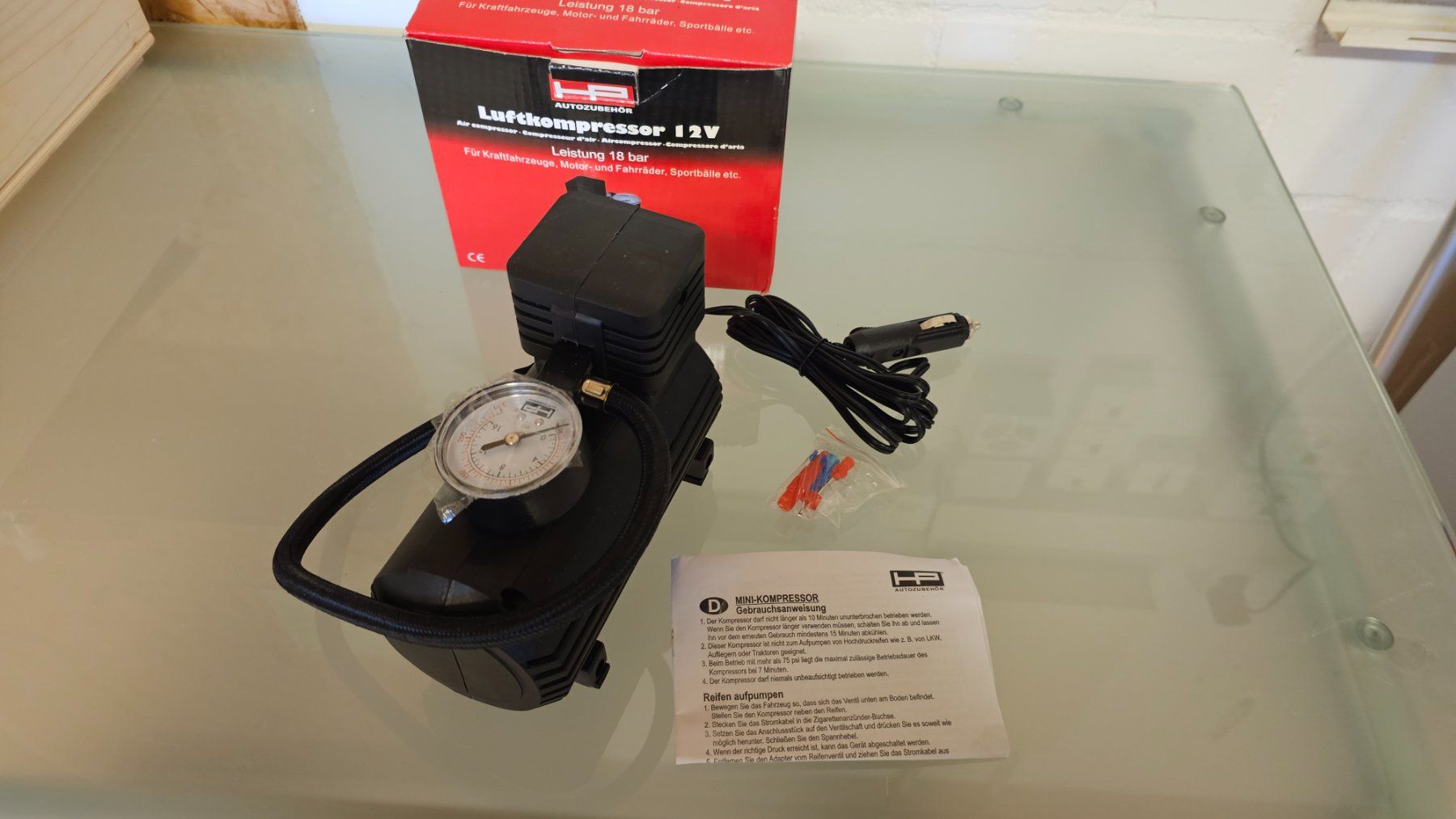 Compressori: Luftkompressor 12V Leistung 18 bar neu ab Fr. 1.- – Nuovo e nell'imballaggio originale da Koppigen venduto da Bracher_Mail-House 2
