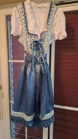 Damen Dirndl Gr. 38 mit Bluse und Strickjacke