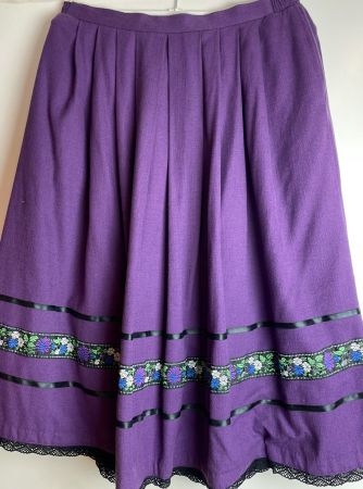 ISOLA Trachtenrock NEU Gr. 44 Lila Borte Dirndl Rock