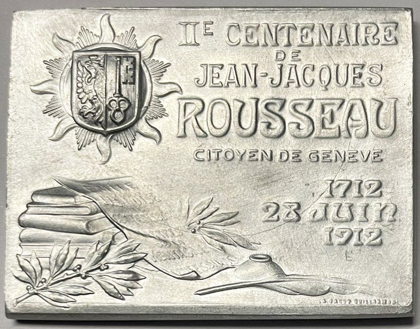 Medaglie: Plaquette, Second centenaire de Jean-Jacques Rousseau – Usato da Martigny venduto da Numis-World 1