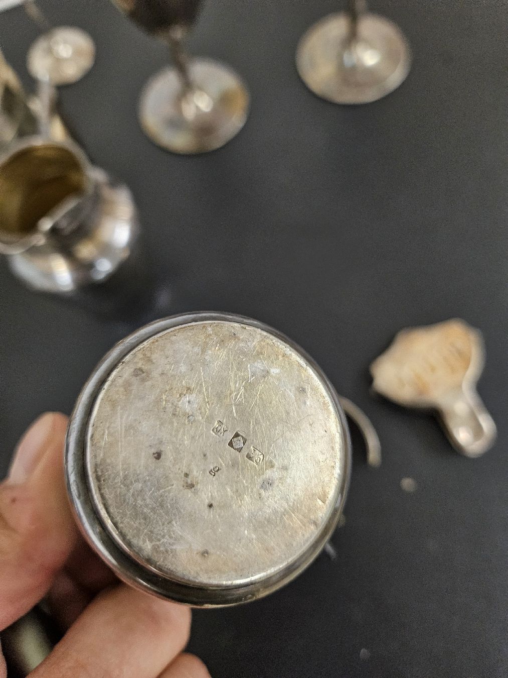 Set di posate: Silber oder Versilbert Konvolut  Becher Kerzenhalter und Div – Usato da St. Gallen venduto da Cocos_Ricardo 9