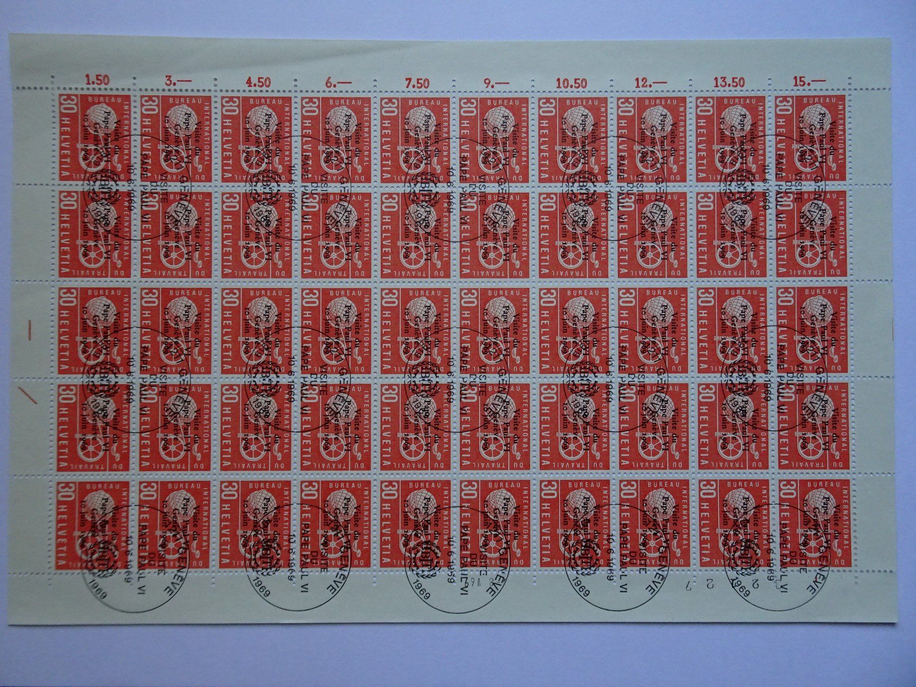 Tutti i francobolli: BIT 1969 mit E.ST. – Nuovo (secondo la descrizione) da Aadorf venduto da Chnorli-Furz