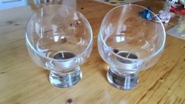 Windlichter Glas 2er Set Kerzenhalter Teelicht