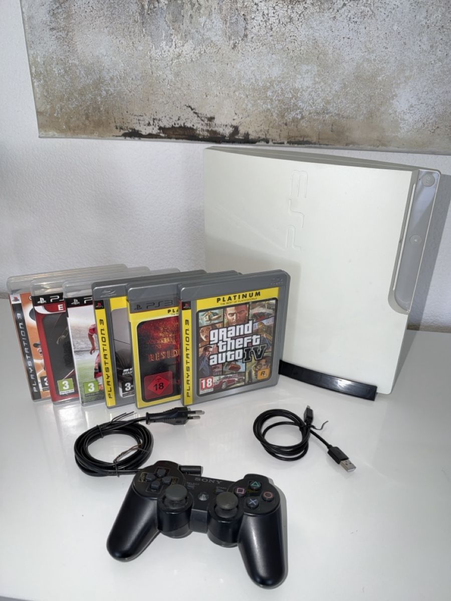 Sony Console: PS3 Slim Weiss 300GB + Controller + Top Games – Usato da Kerzers venduto da -.-Jesus-.-