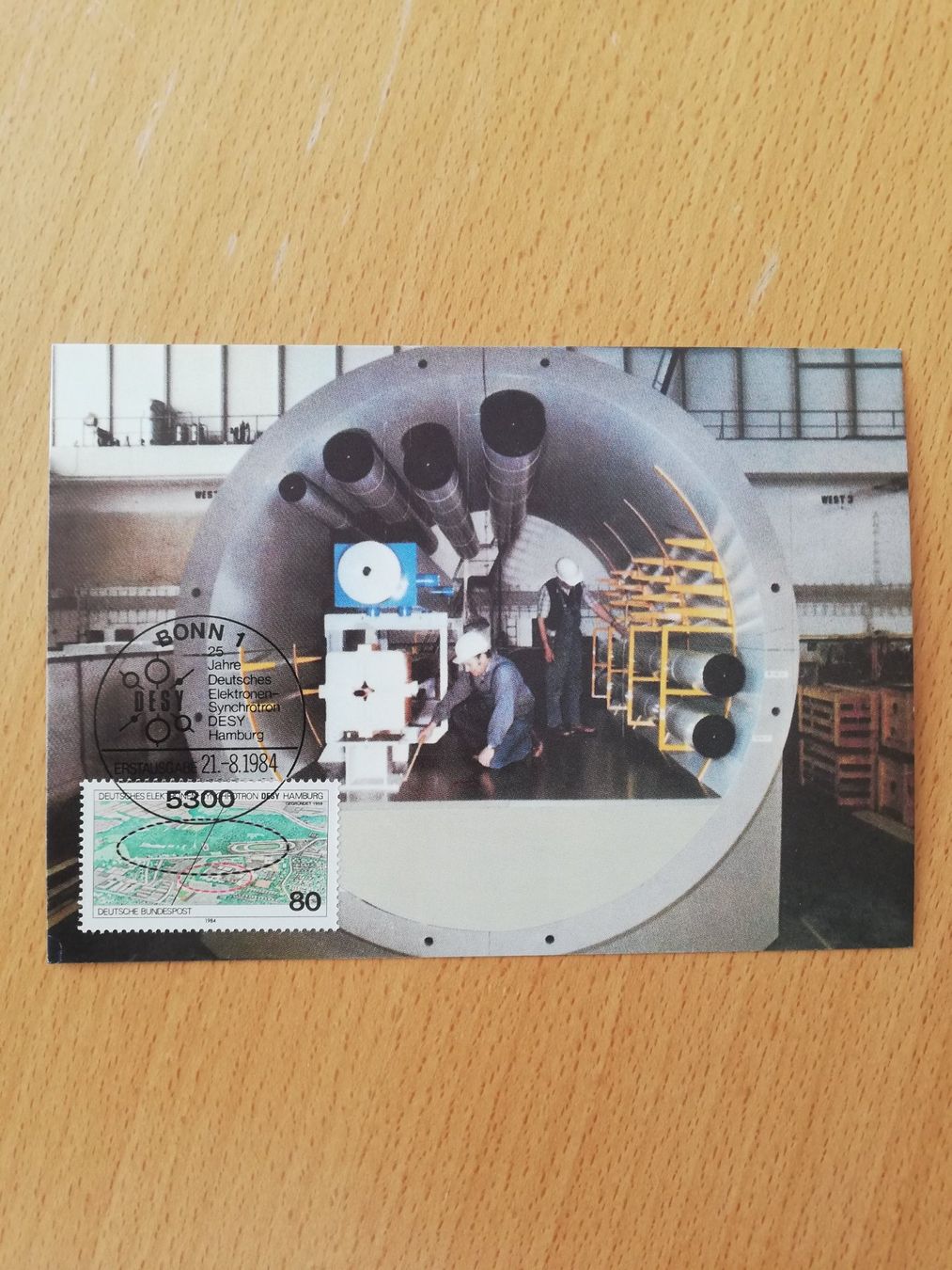 Alle Briefmarken: Deutschland Maximumkarte DESY 1984 – Gebraucht aus zumikon von lotegrandote