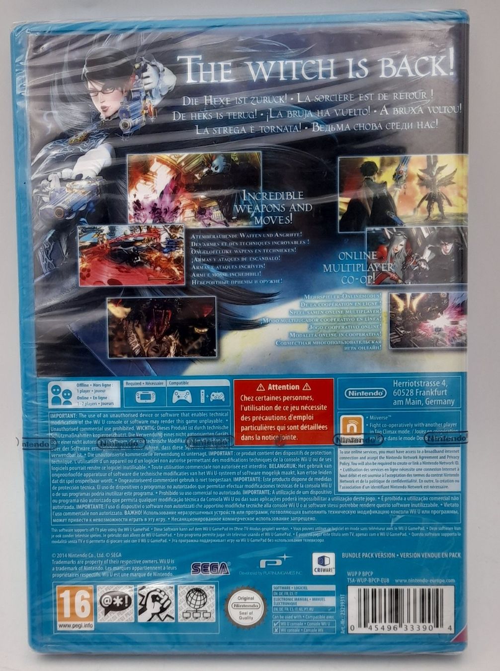 Nintendo Giochi: Nintendo Wii U Bayonetta 2 sous blister Version Allemande – Usato da St-Sulpice VD venduto da Davyd-a-Doc 1