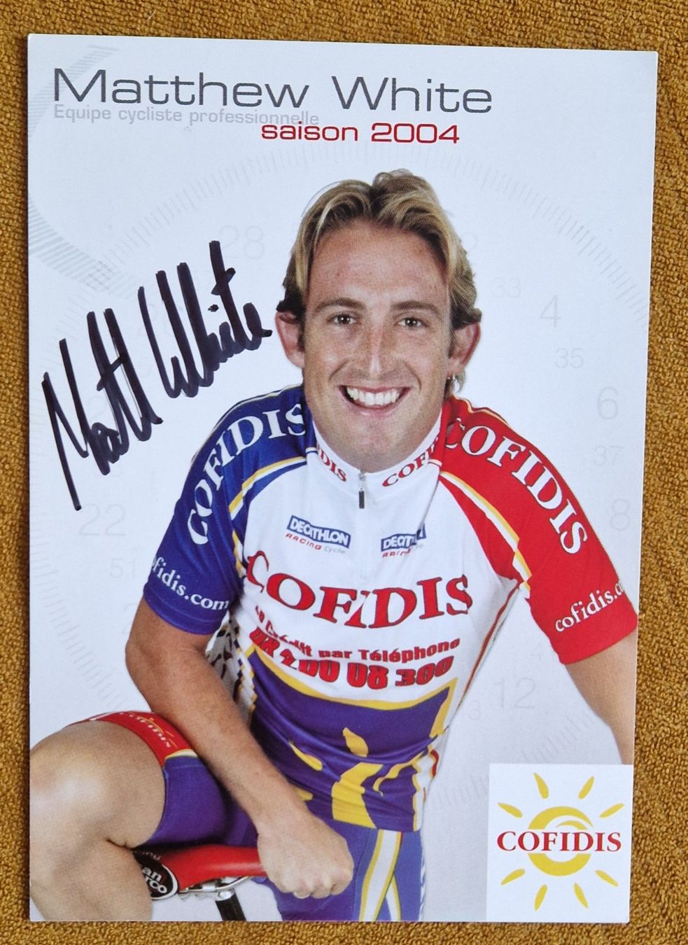 Autografi: Matthew White - Radsport - handsigniert – Usato da Menziken venduto da Autogramme