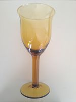 Élégant vase / calice ambré ancien, 630 ml