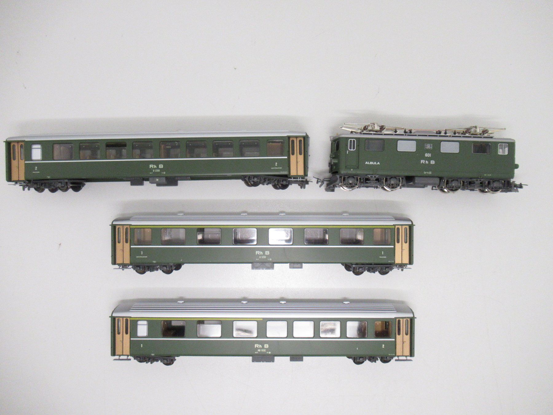 Bemo Modellini di ferrovie: Bemo 7215 100 Schnellzugset der Rhätischen Bahn Analog H0m – Usato da Basel venduto da mhmarken 1
