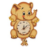 Elefant Pendeluhr Holz Bartolucci