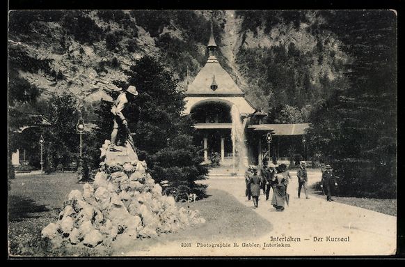 Ansichtskarten: AK Interlaken, Der Kursaal, 1907 – Gebraucht aus Berlin von bartko-reher