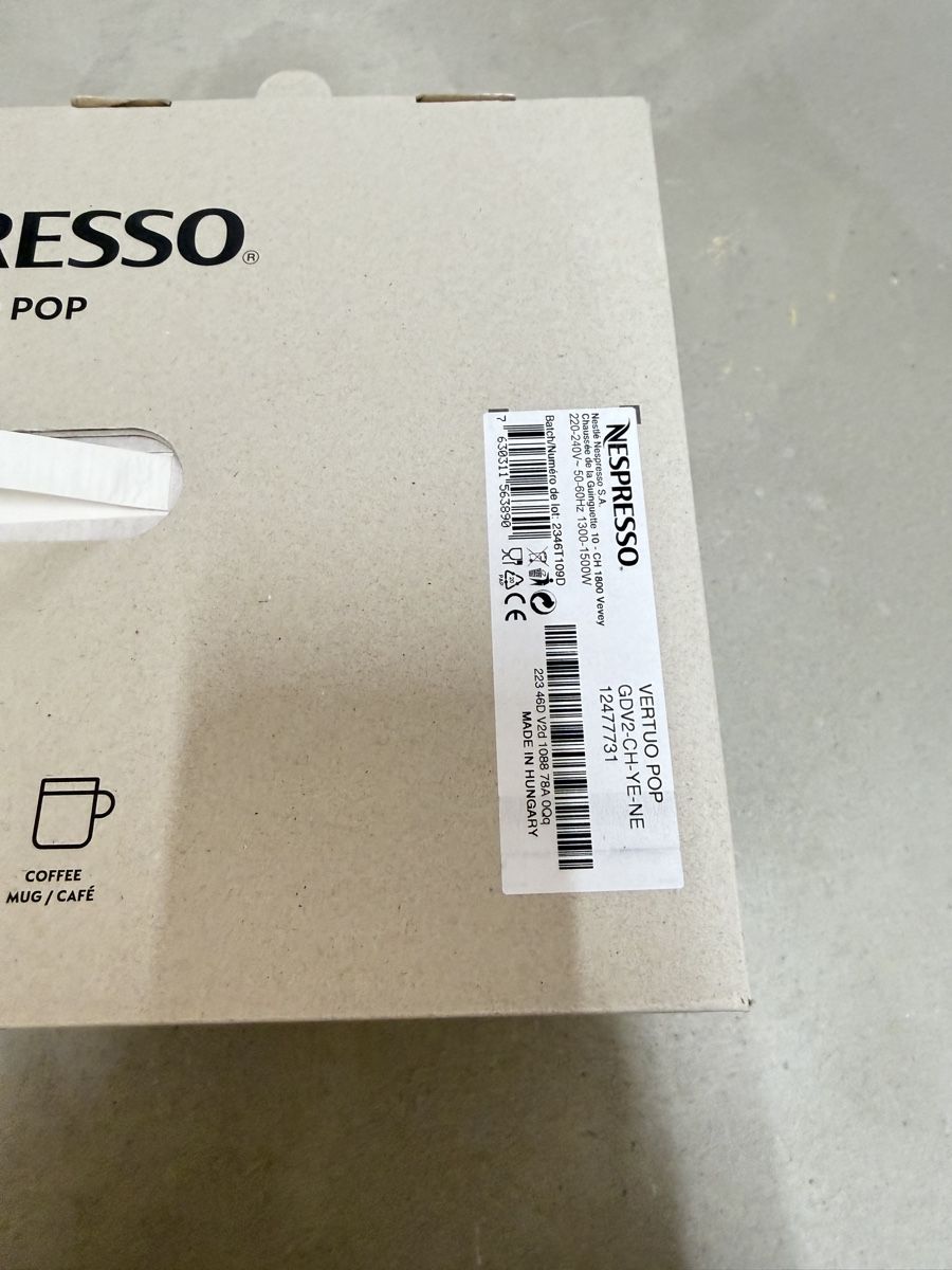 Nespresso Macchine per caffè & Macchine per espresso: Nespresso Vertuo Pop Coffee Machine - Yellow – Usato da horw venduto da LadySherry 3