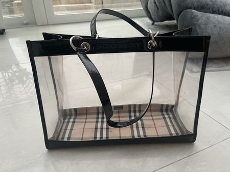Burberry Tasche transparent mit Tartan Innenfutter