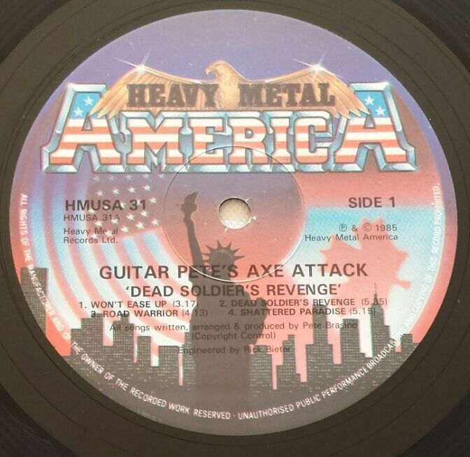 Vinyles: Guitar Pete's Axe Attack - Dead Soldiers - 1985  First Press – D'occasion à Uster par Zardodel 4