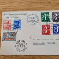 Luftpost PTT Zürich Degersheim Helsinki 1939