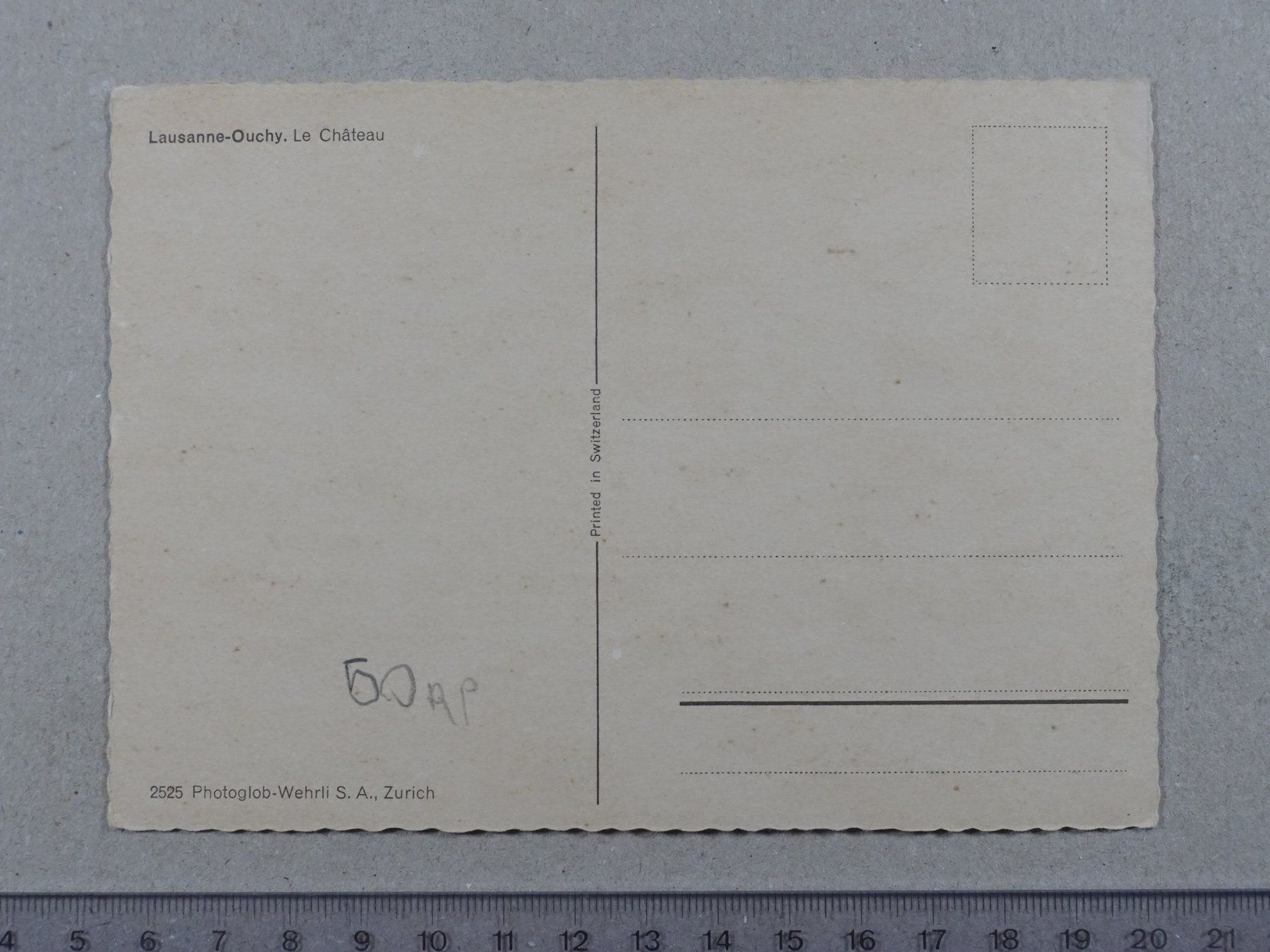 Cartoline postali: Lausanne - Ouchy, Château – Usato da Lenzburg venduto da fh1 1