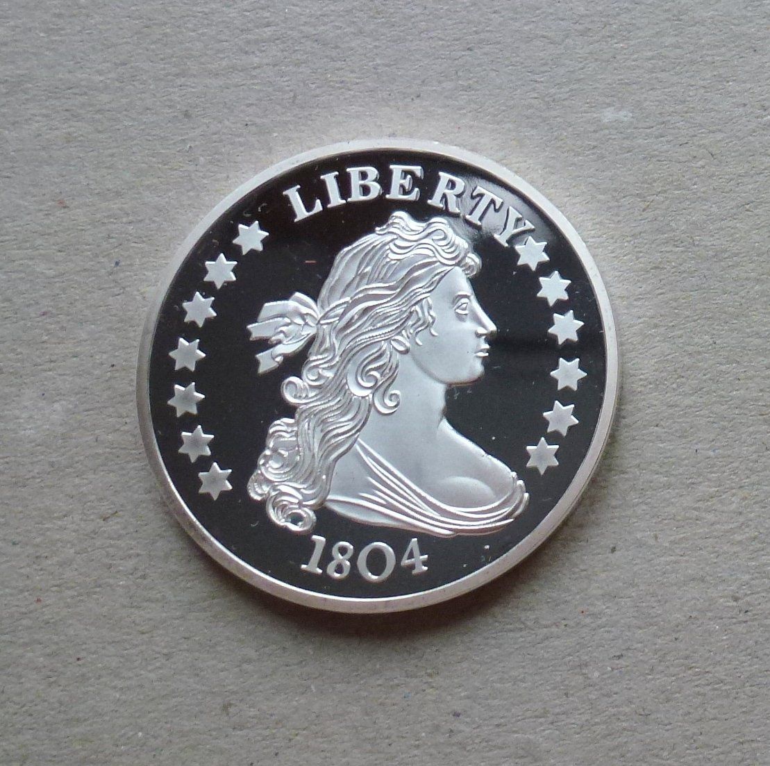 Medaillen: Medaille ++ USA 1 Dollar 1804 versilbert – Gebraucht aus Walkringen von Casablanca777