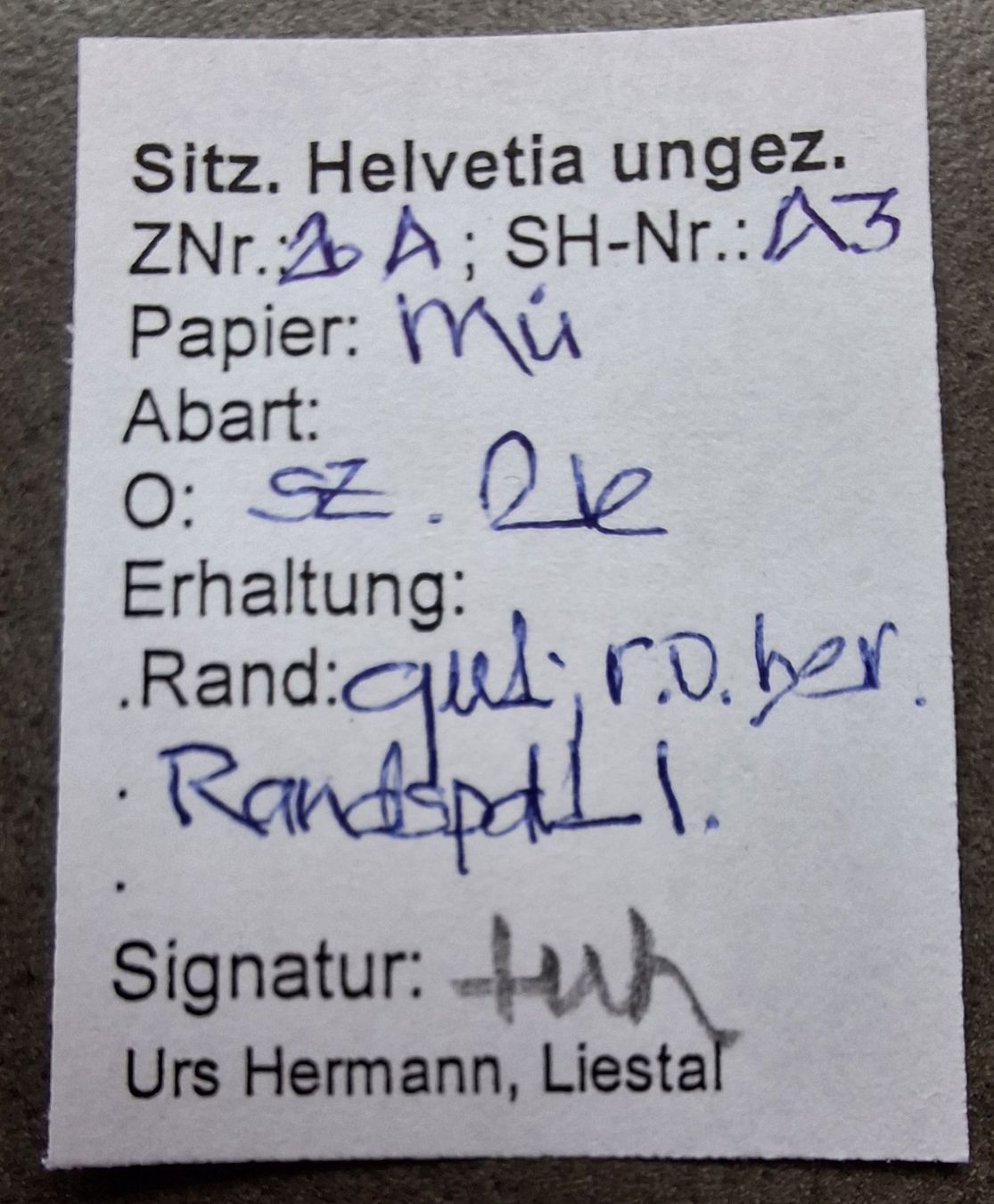 Tutti i francobolli: Strubel 26A3 mit Befund Kat. 500.- – Usato da Balgach venduto da SIMEON27 2