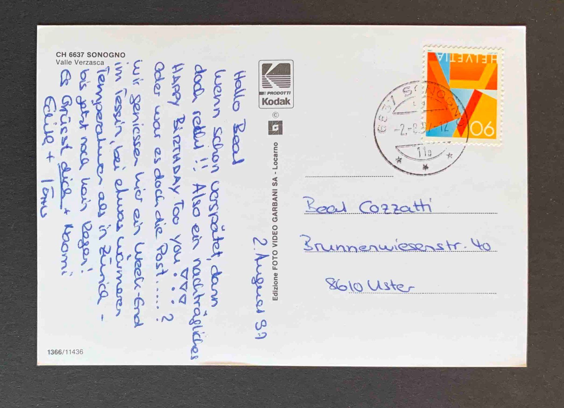 Cartoline postali: AK SONOGNO Valle Verzasca – Usato da Goldau venduto da artelier1 1