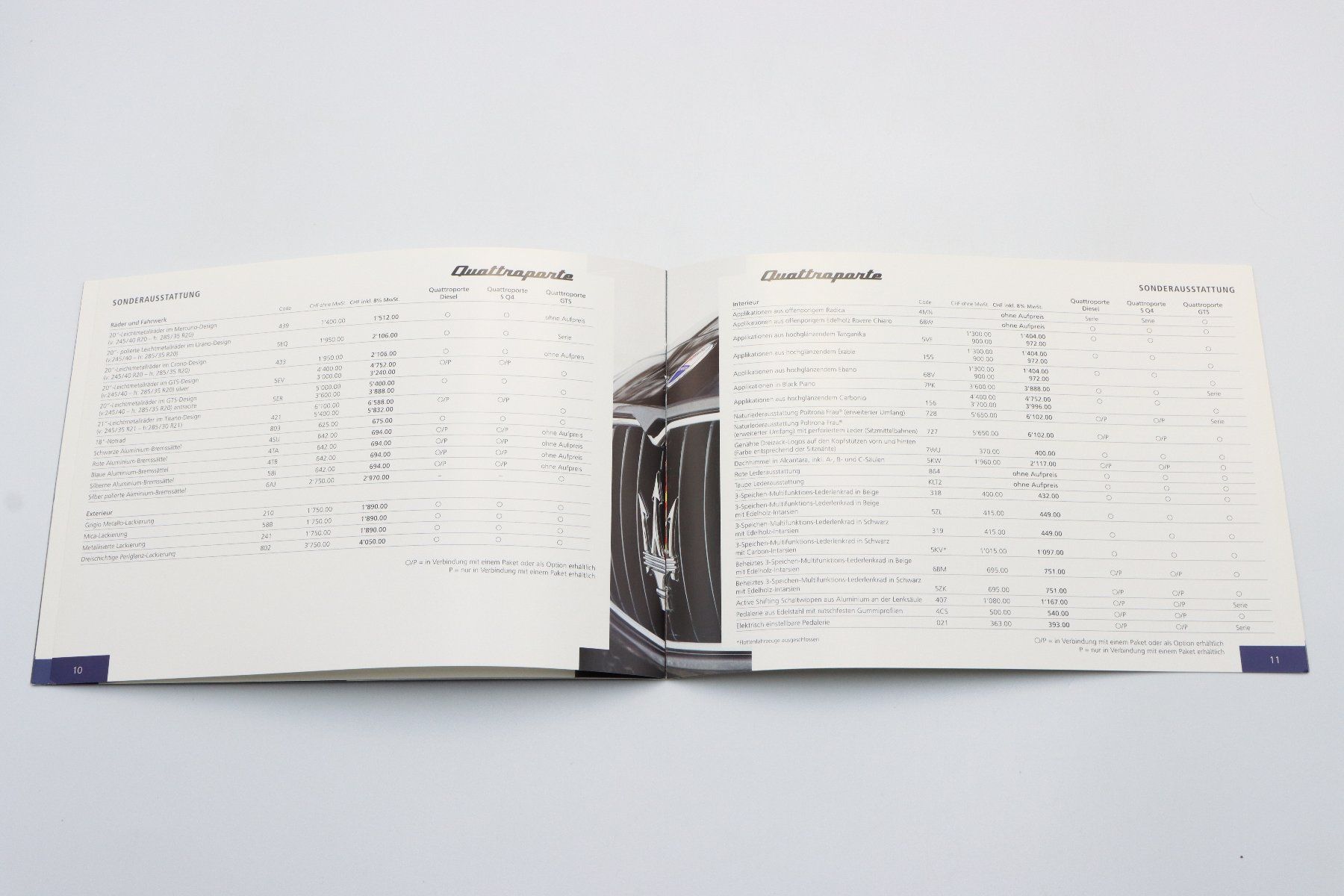 Maserati Documenti: Maserati Quattroporte Preise &Technische Daten Prospekt 2015 – Usato da Bühl b.Aarberg venduto da Collectorpassions 6