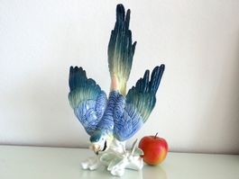 Papagei Ara 7118 Porzellan Volkstedt Karl Ens Vogel Vintage