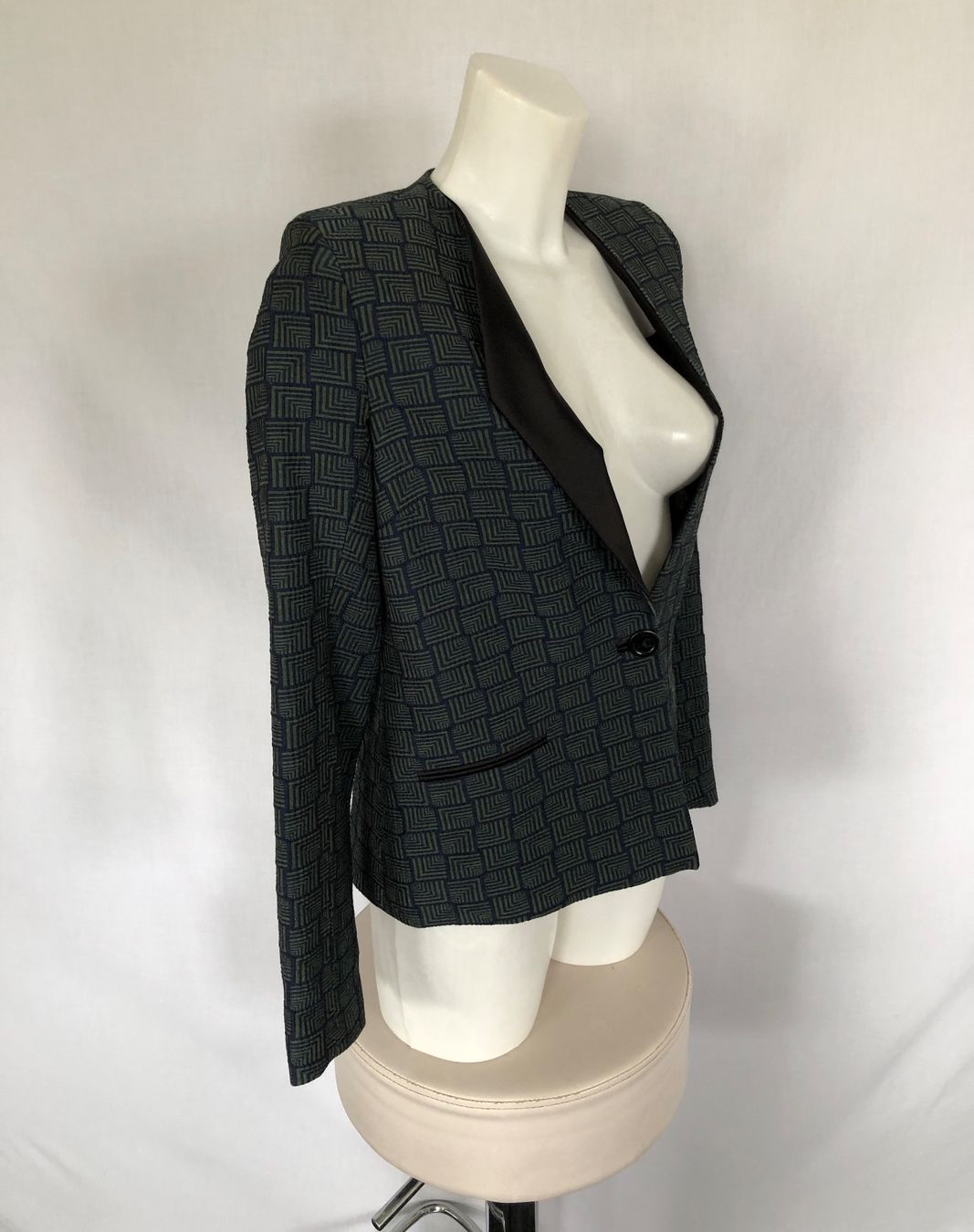 Giacche: Blazer asymétrique Cotélac vert texturé taille 0 / 34 – Nuovo e nell'imballaggio originale da Coppet venduto da Vanessamode 2